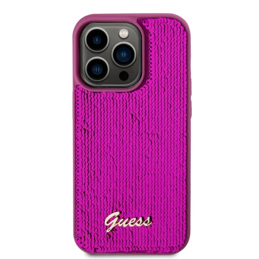 Guess Sequin Script Logo tok iPhone 14 Pro Magenta - 3