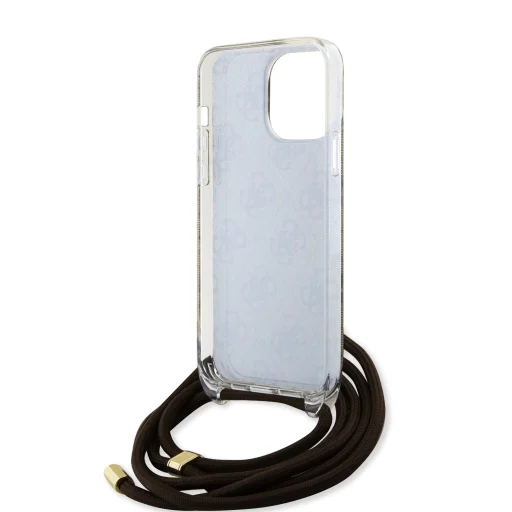 Guess IML 4G Mintás Keresztpántos Tok iPhone 15 Pro Barna - 6