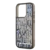  iPhone 15 Pro Max fekete Karl Lagerfeld Liquid Glitter Monogram Gradient tok - 4