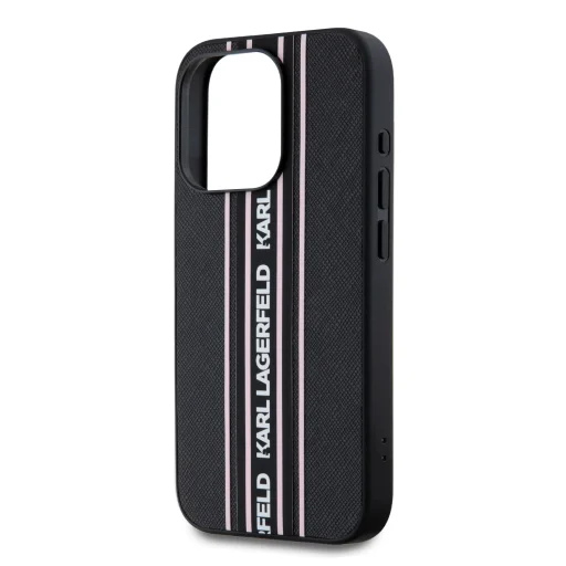  iPhone 15 Pro Max Pink Karl Lagerfeld PU Saffiano Athleisure Stripe és Strap tok - 3