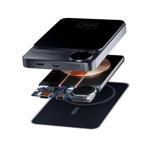 Powerbank 3mk MagSynergy 10000 mAh indukciós MagSafe - fekete - 14