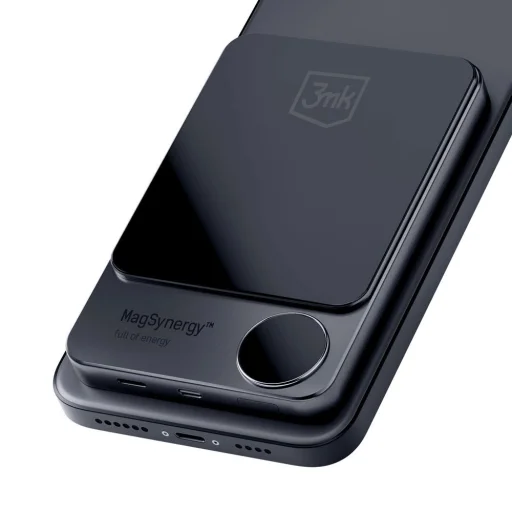 Powerbank 3mk MagSynergy 10000 mAh indukciós MagSafe - fekete - 3