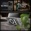 Spigen Ultra Hybrid S MagSafe tok állvánnyal iPhone 15 Pro - átlátszó thumbnail