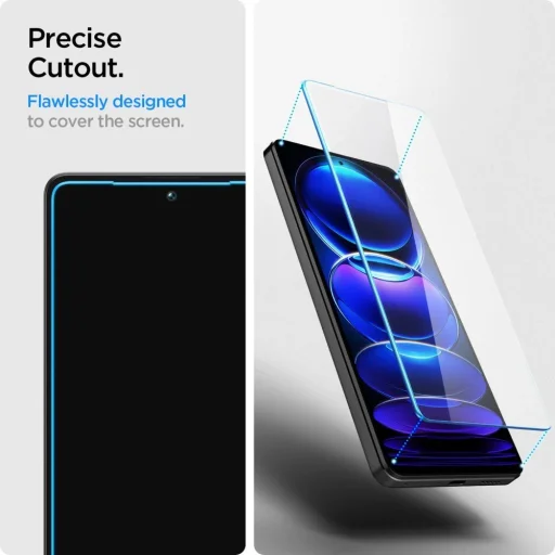 Edzett üveg Spigen GLAS.TR Slim 2-csomag Xiaomi Redmi Note 12 Pro 5G/12 Pro+ Plus 5G/Poco X5 Pro 5G üvegfólia - 7