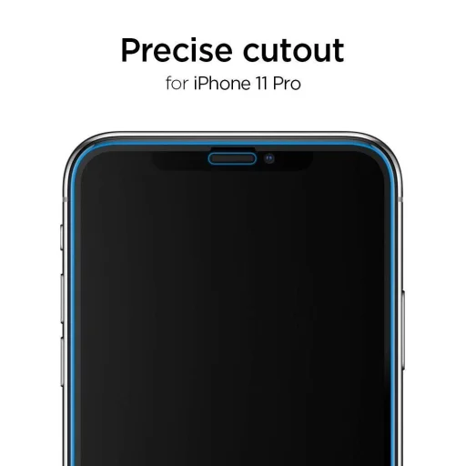 TEMPERED GLASS Spigen ALM GLASS FC IPHONE 11 PRO MAX FEKETE üvegfólia - 7