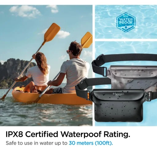 Spigen Aqua Shield A620 vízálló csípőtáska IPX8 - fekete - 4