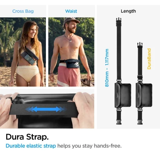 Spigen Aqua Shield A620 vízálló csípőtáska IPX8 - fekete - 5