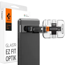 Ochrana fotoaparátu Spigen OPTIK.TR ”EZ FIT” CAMERA PROTECTOR 2-PACK GOOGLE PIXEL 7A BLACK tvrdené sklo