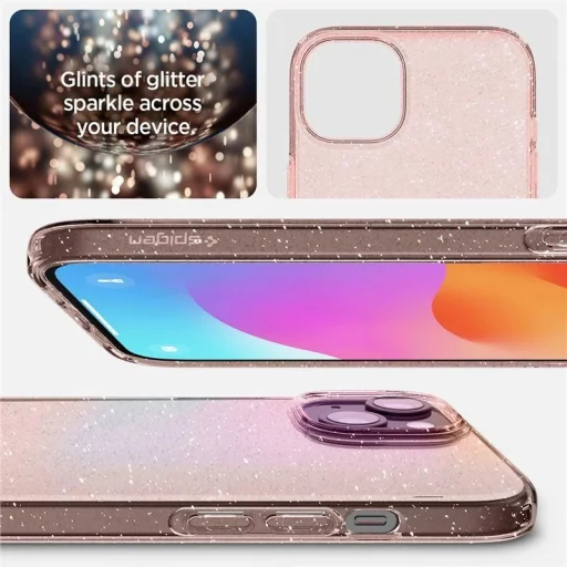  iPhone 15 Plus Glitter Crystal Rose Spigen Liquid Crystal tok - 2