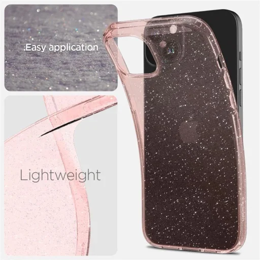  iPhone 15 Plus Glitter Crystal Rose Spigen Liquid Crystal tok - 3