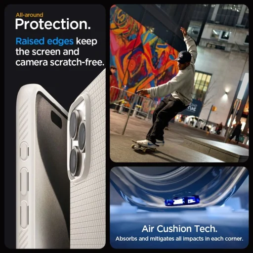 Spigen Liquid Air tok iPhone 15 Pro - natural titanium - 5