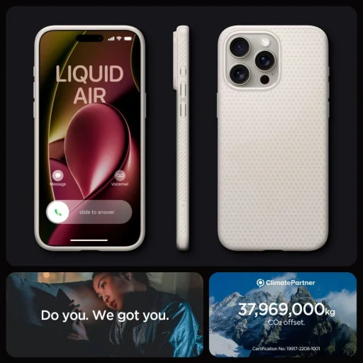 Spigen Liquid Air tok iPhone 15 Pro - natural titanium - 7
