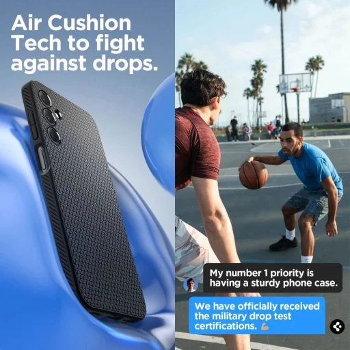 Spigen Liquid Air tok Samsung Galaxy A15 4G / 5G - matt fekete - 13