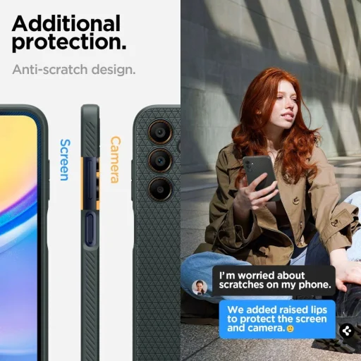 Spigen Liquid Air tok Samsung Galaxy A15 4G / 5G - sötétzöld - 15