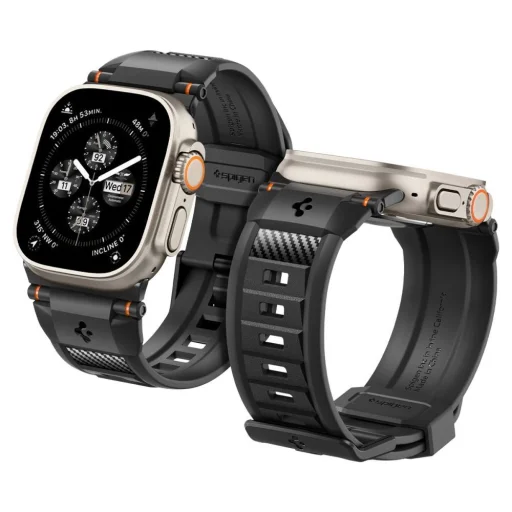 Spigen Rugged Band Apple Watch 4/5/6/7/8/9/SE/Ultra 1/2 (42/44/45/49mm) - matt fekete - 10