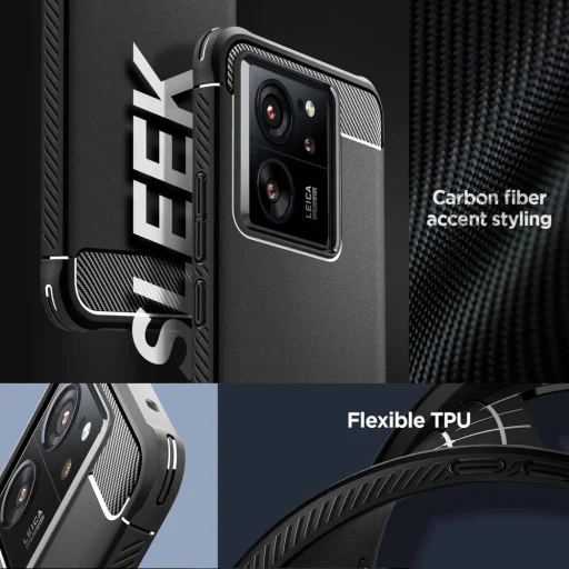 Spigen Rugged Armor tok Xiaomi 13T / 13T Pro - matt fekete - 6