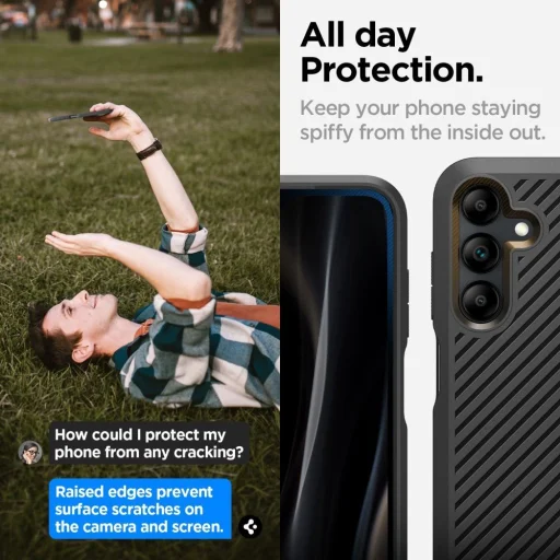 Spigen Core Armor tok Samsung Galaxy A15 4G / 5G - matt fekete - 14