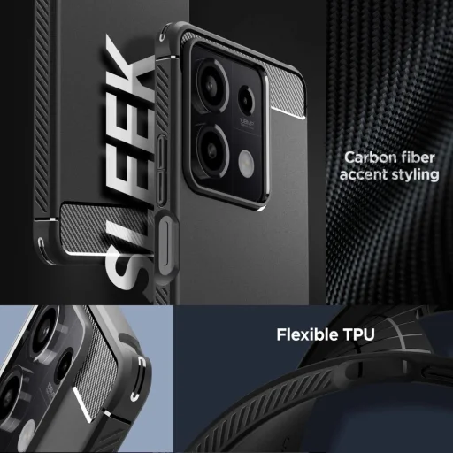 Spigen Rugged Armor tok Xiaomi Redmi Note 13 5G - matt fekete - 12