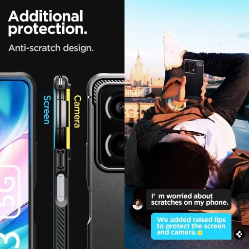 Spigen Rugged Armor tok Xiaomi Redmi Note 13 5G - matt fekete - 15