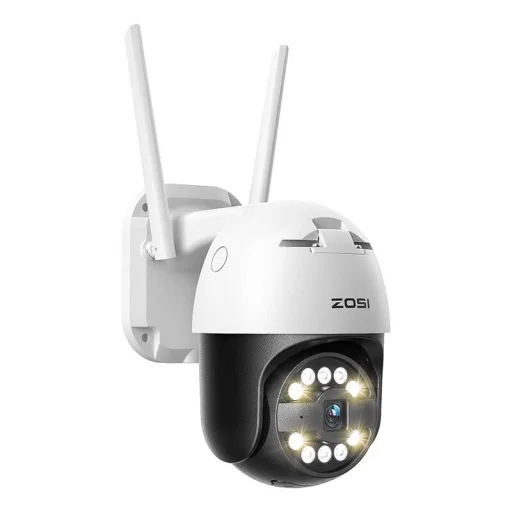 IP kültéri kamera ZOSI C296 WiFi Pan Tilt 5MP IP66 32GB microSD kártyával - 1