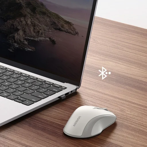 Ugreen MU101 ergonomikus vezeték nélküli egér Bluetooth / 2.4 GHz - fehér - 8