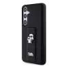 Karl Lagerfeld Saffiano Grip Stand Metal Logo tok Samsung Galaxy S24+ fekete thumbnail