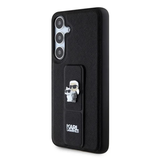 Karl Lagerfeld Saffiano Grip Stand Metal Logo tok Samsung Galaxy S24+ fekete - 2