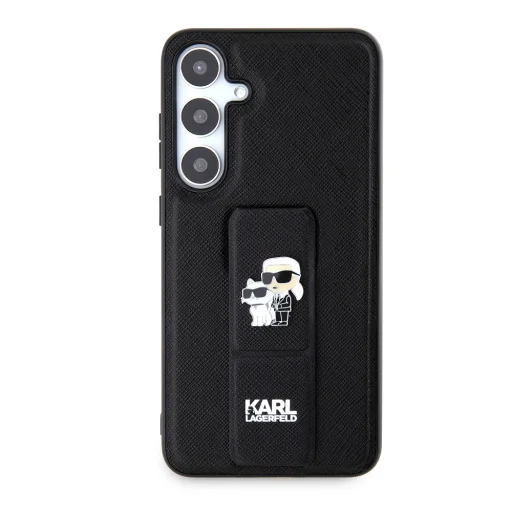 Karl Lagerfeld Saffiano Grip Stand Metal Logo tok Samsung Galaxy S24+ fekete - 3
