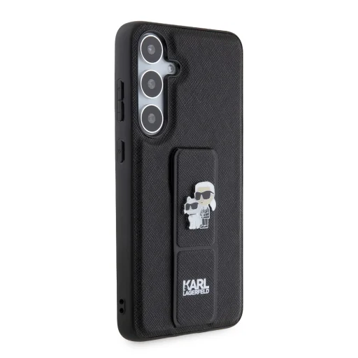 Karl Lagerfeld Saffiano Grip Stand Metal Logo tok Samsung Galaxy S24+ fekete - 4