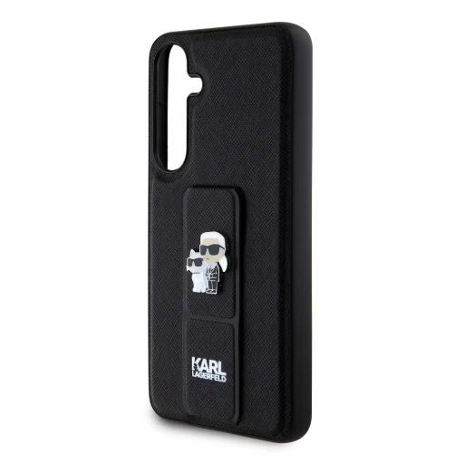 Karl Lagerfeld Saffiano Grip Stand Metal Logo tok Samsung Galaxy S24+ fekete - 5