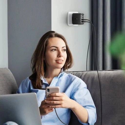 Ugreen gyors töltő GaN PPS 65W USB / 3x USB Type C QC 3.0 Power Delivery SCP FCP AFC (gallium-nitrid) fekete (CD224 70774) - 6