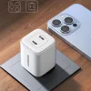 Ugreen gyors töltő GaN 2 x USB-C 45W QC PD Ugreen CD294 - fehér thumbnail