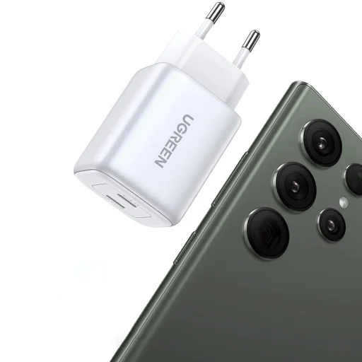 Ugreen gyors töltő GaN 2 x USB-C 45W QC PD Ugreen CD294 - fehér - 11