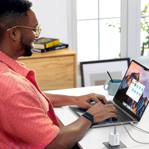 Ugreen gyors töltő GaN 2 x USB-C 45W QC PD Ugreen CD294 - fehér - 5