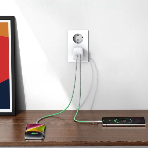 Ugreen gyors töltő GaN 2 x USB-C 45W QC PD Ugreen CD294 - fehér - 6