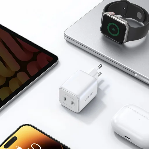 Ugreen gyors töltő GaN 2 x USB-C 45W QC PD Ugreen CD294 - fehér - 7
