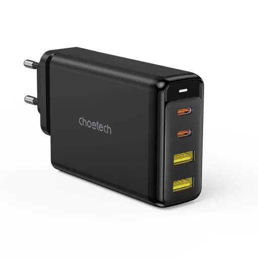 Choetech GaN 140W 4 portos töltő (2x USB C, 2x USB) fekete (PD6005) - 2