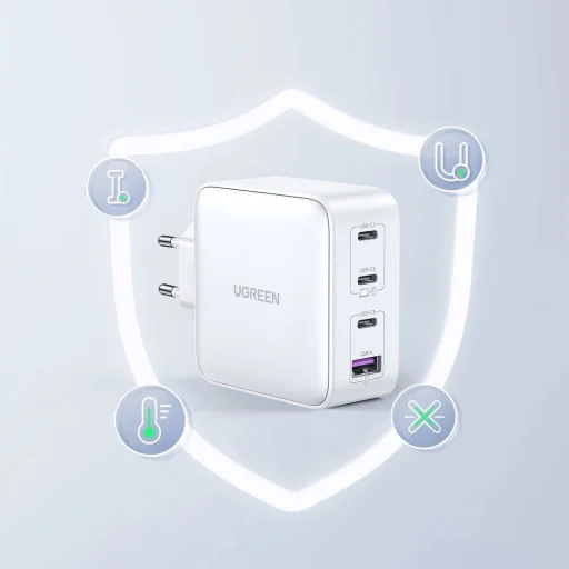 Gyors tölő GaN 3xUSB C / USB 100W PPS Ugreen CD226 - fehér - 8