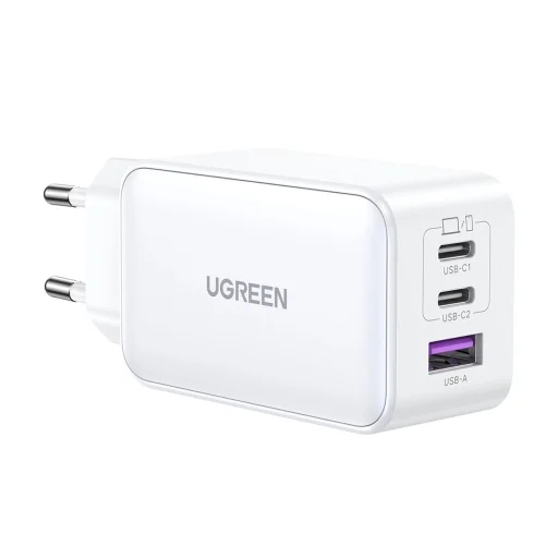 Ugreen CD244 65W USB-A / 2x USB-C GaN gyorstöltő - fehér - 2