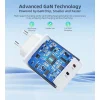 Choetech PD6013 2x USB-C PD 65W GaN fali töltő - fehér - 4
