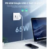 Choetech PD6013 2x USB-C PD 65W GaN fali töltő - fehér - 7