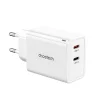 Choetech PD6013 2x USB-C PD 65W GaN fali töltő - fehér - 1