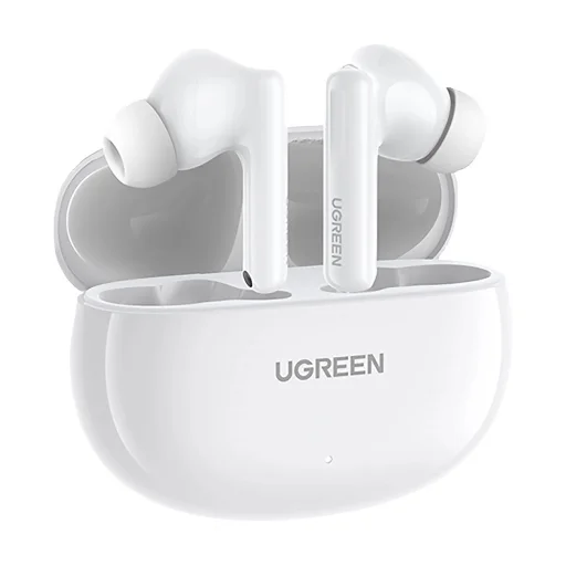 Ugreen HiTune T6 vezetéknélküli fülhallgató ANC funkcióval + USB-A - USB-C kábel - fehér - 2