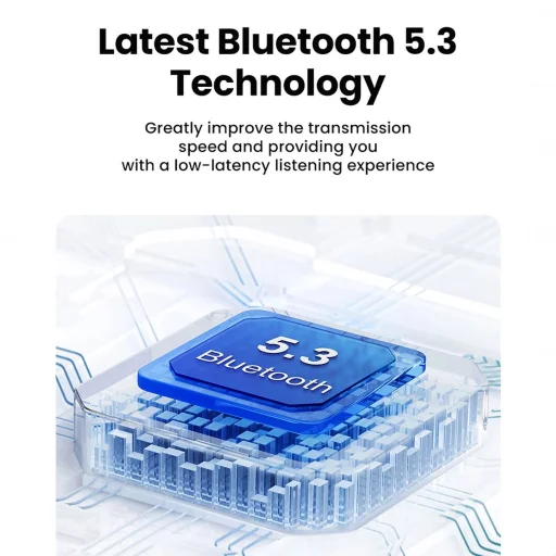 Ugreen HiTune T6 vezetéknélküli fülhallgató ANC funkcióval + USB-A - USB-C kábel - fehér - 10