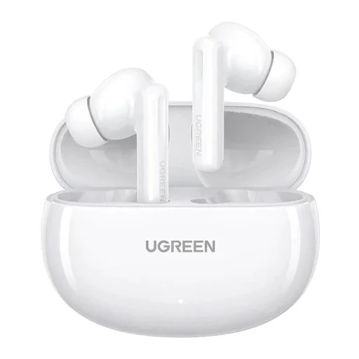 Ugreen HiTune T6 vezetéknélküli fülhallgató ANC funkcióval + USB-A - USB-C kábel - fehér - 1