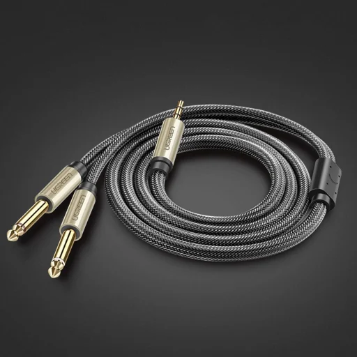 Ugreen kábel audio kábel mini jack 3.5 mm - 2 x jack 6.35 mm 1m szürke (AV126) - 8