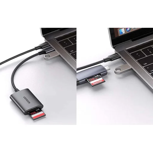 Ugreen CM401 USB C 5Gb/s SD/TF kártyaolvasó - szürke - 8