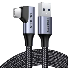Ugreen US385 USB-A / USB-C 90º 5Gb/s 3A 1m szögletes kábel - fekete