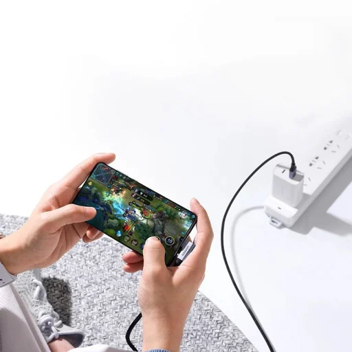 Ugreen US385 USB-A / USB-C 90º 5Gb/s 3A 1m szögletes kábel - fekete - 2