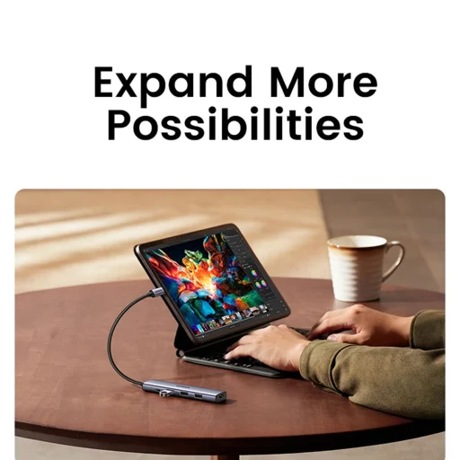 Ugreen CM478 multifunkcionális adapter - szürke - 7